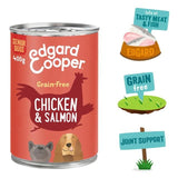 Edgard &amp;amp; Cooper Senior Grain Free Wet Dog Food with Chicken &amp;amp; Salmon   400g