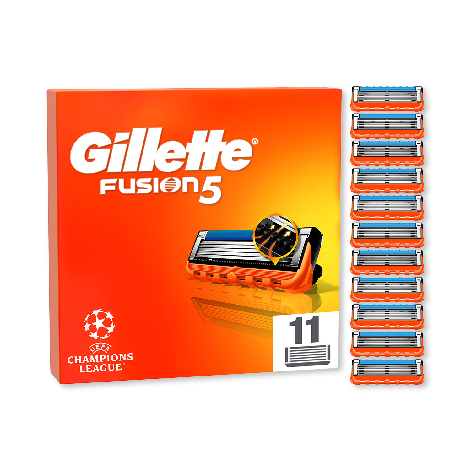 Gillette Fusion5 razor blade refills 11 count - British product