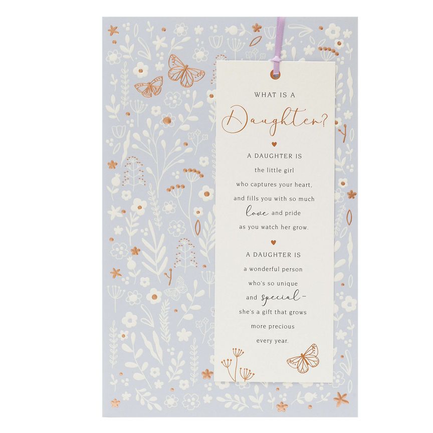 Gibson Keepsake Bookmark Daughter Birthday Card General Household ASDA   