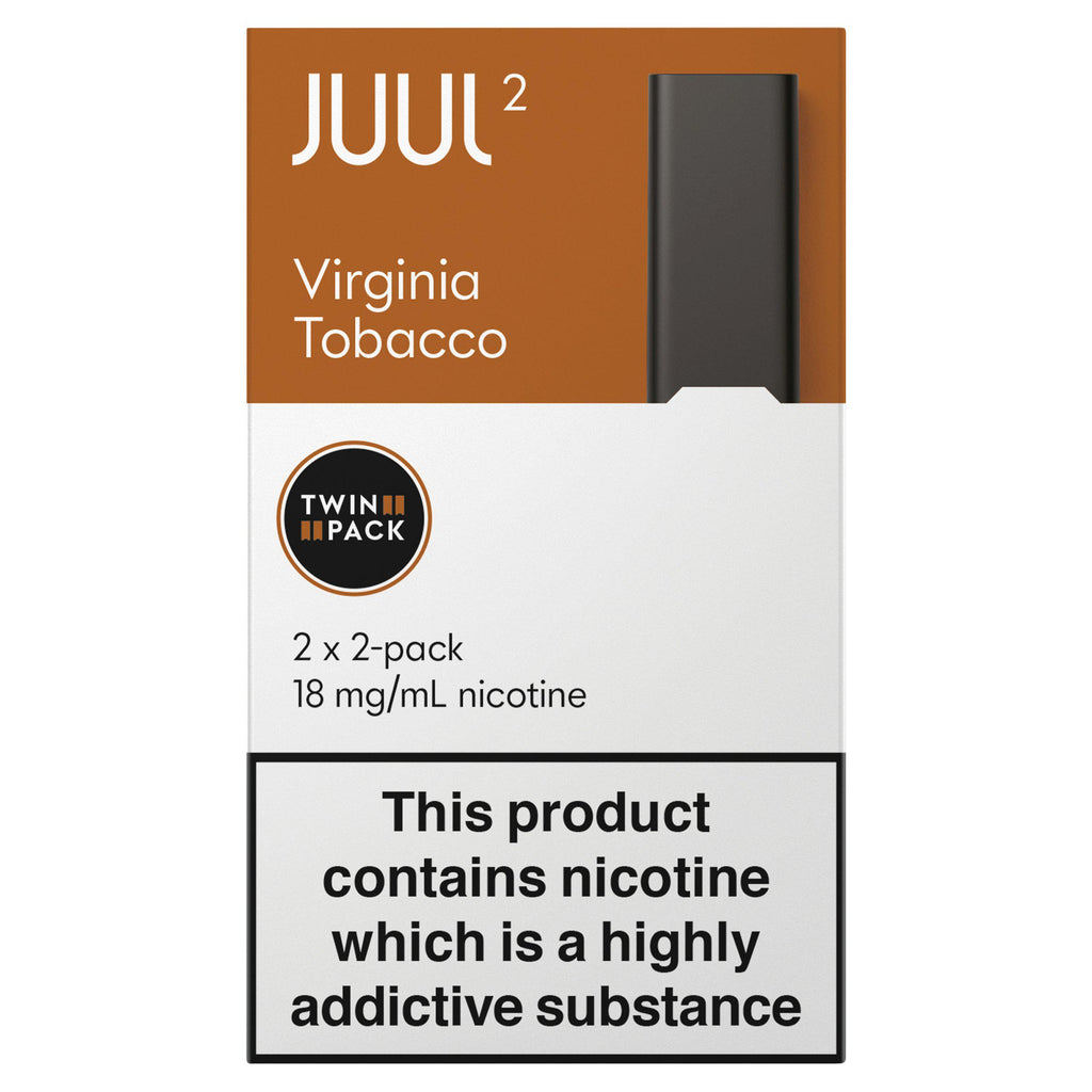 JUUL2 Pods Virginia Tobacco Nicotine Twin Pack (2 x 2-Pack) 18 mg