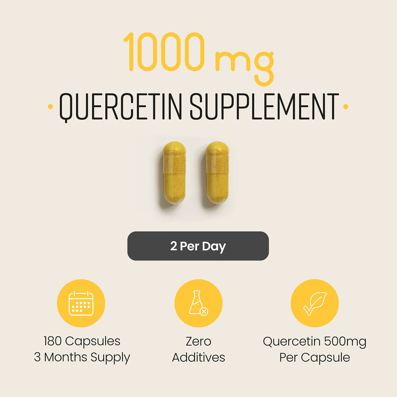 Vitabright Quercetin 1000mg capsules 180 count - British product