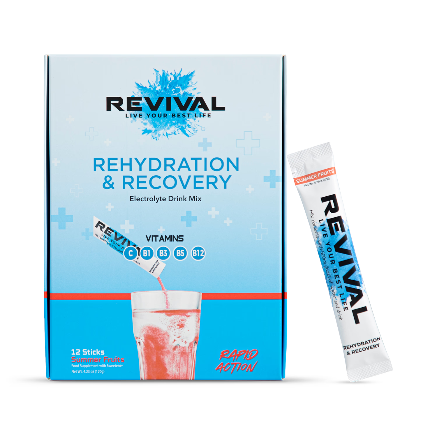 Revival hydration powder Summer Fruits 12 pack - British product