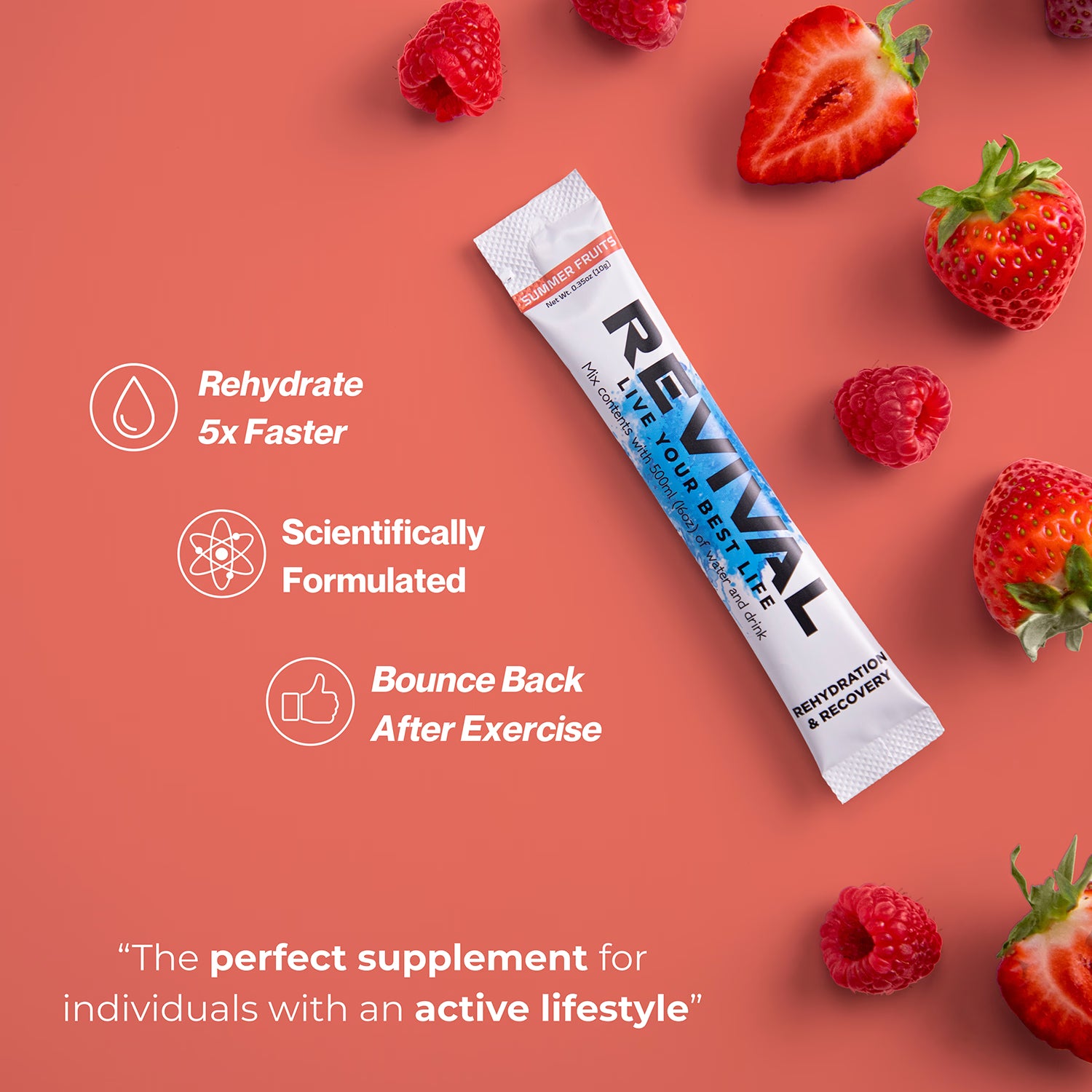 Revival hydration powder Summer Fruits 12 pack - British product