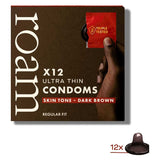 Roam Skin Tone Condoms Dark Brown - 12 Pack GOODS Boots   