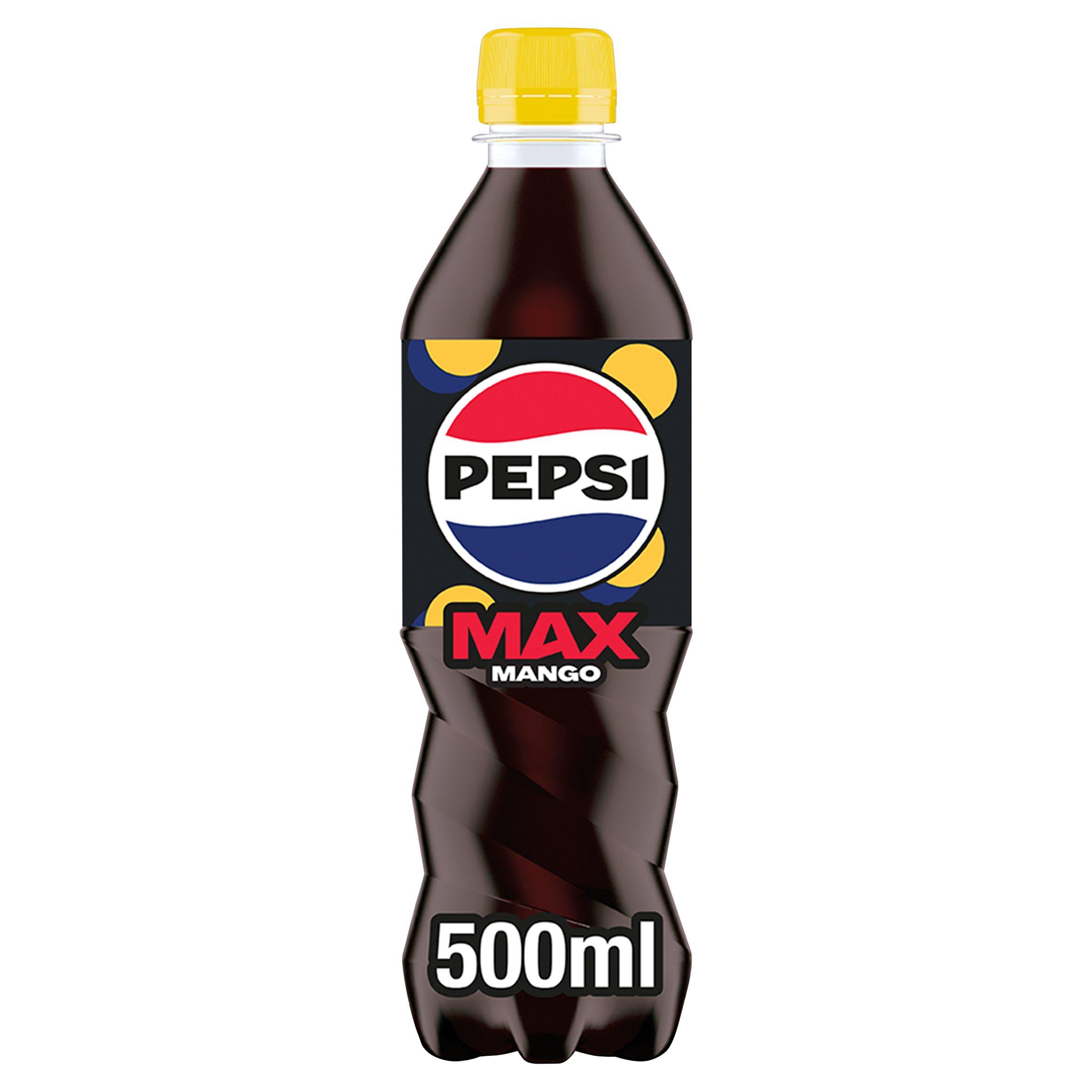 Pepsi Max Mango No Sugar Cola Bottle 500ml GOODS Sainsburys   