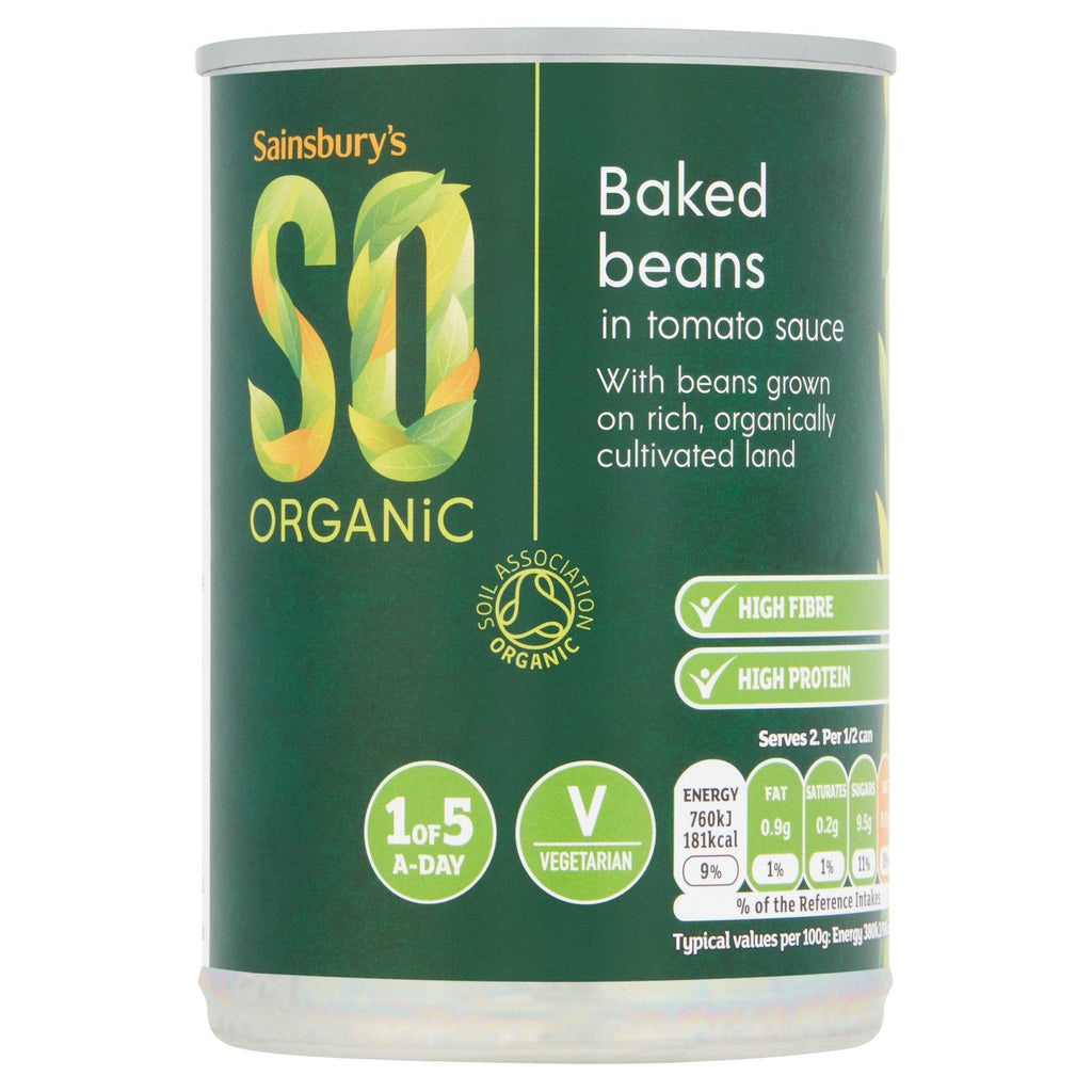 Sainsbury's Baked Beans, SO Organic 400g