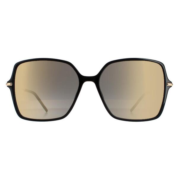 Hugo Boss BOSS 1271/S black gradient gold mirror sunglasses (British brand)