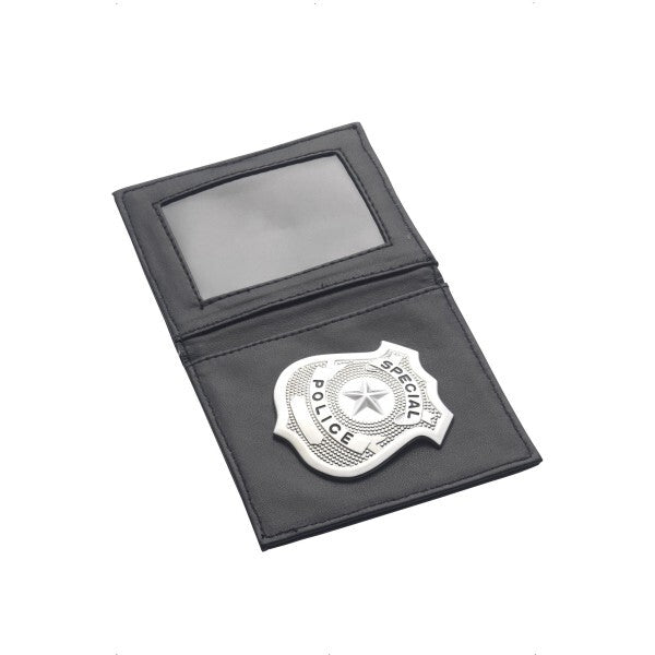 Smiffys police badge in silver wallet, imported from the UK