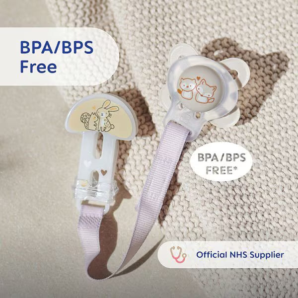 MAM soother clip double pack, imported from the UK