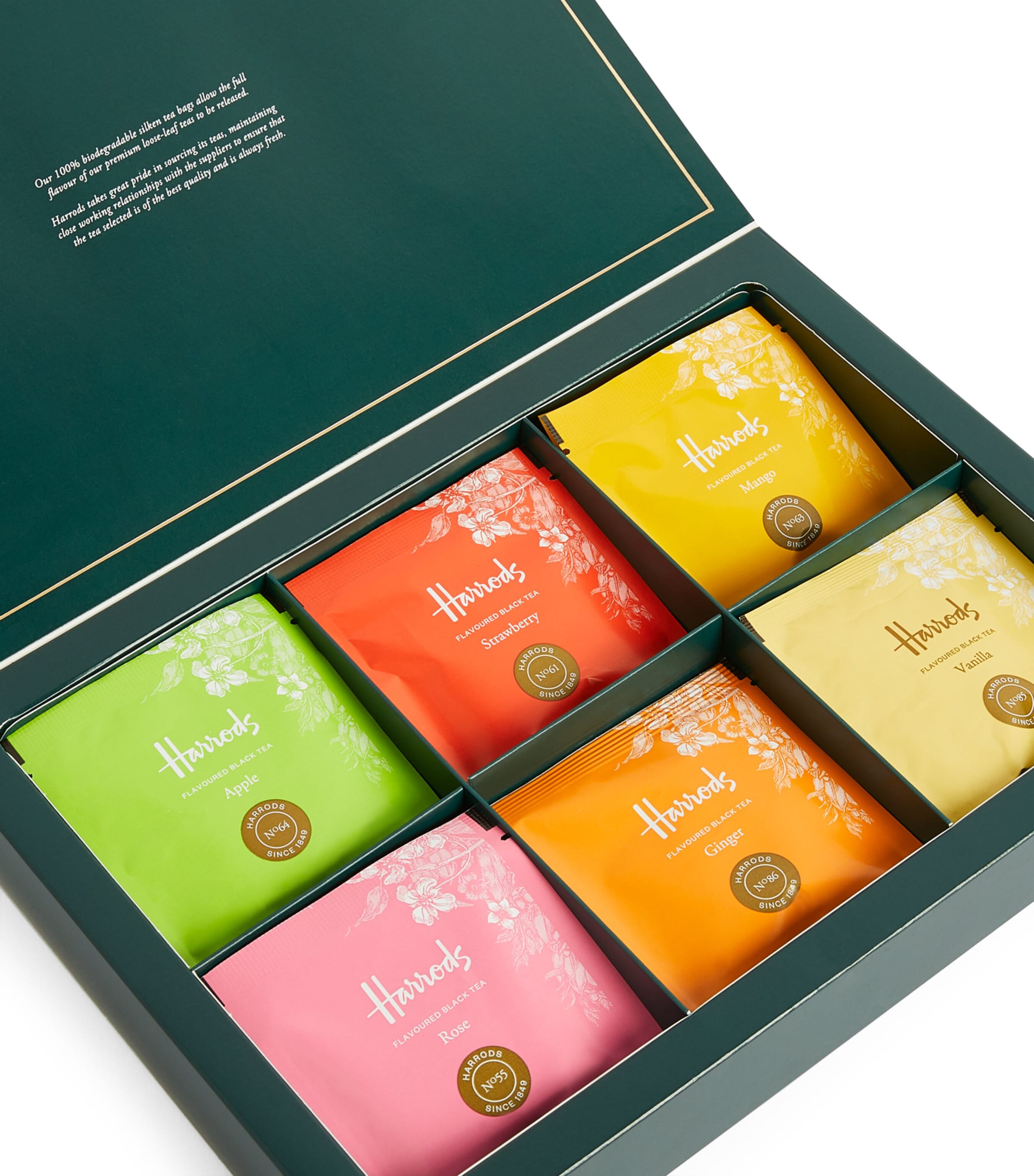 Harrods flavoured black tea selection 30 tea bags, UK version