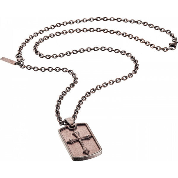 Police brown men's necklace, UK version