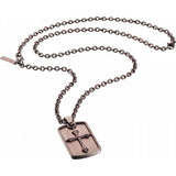 Police brown men's necklace, UK version