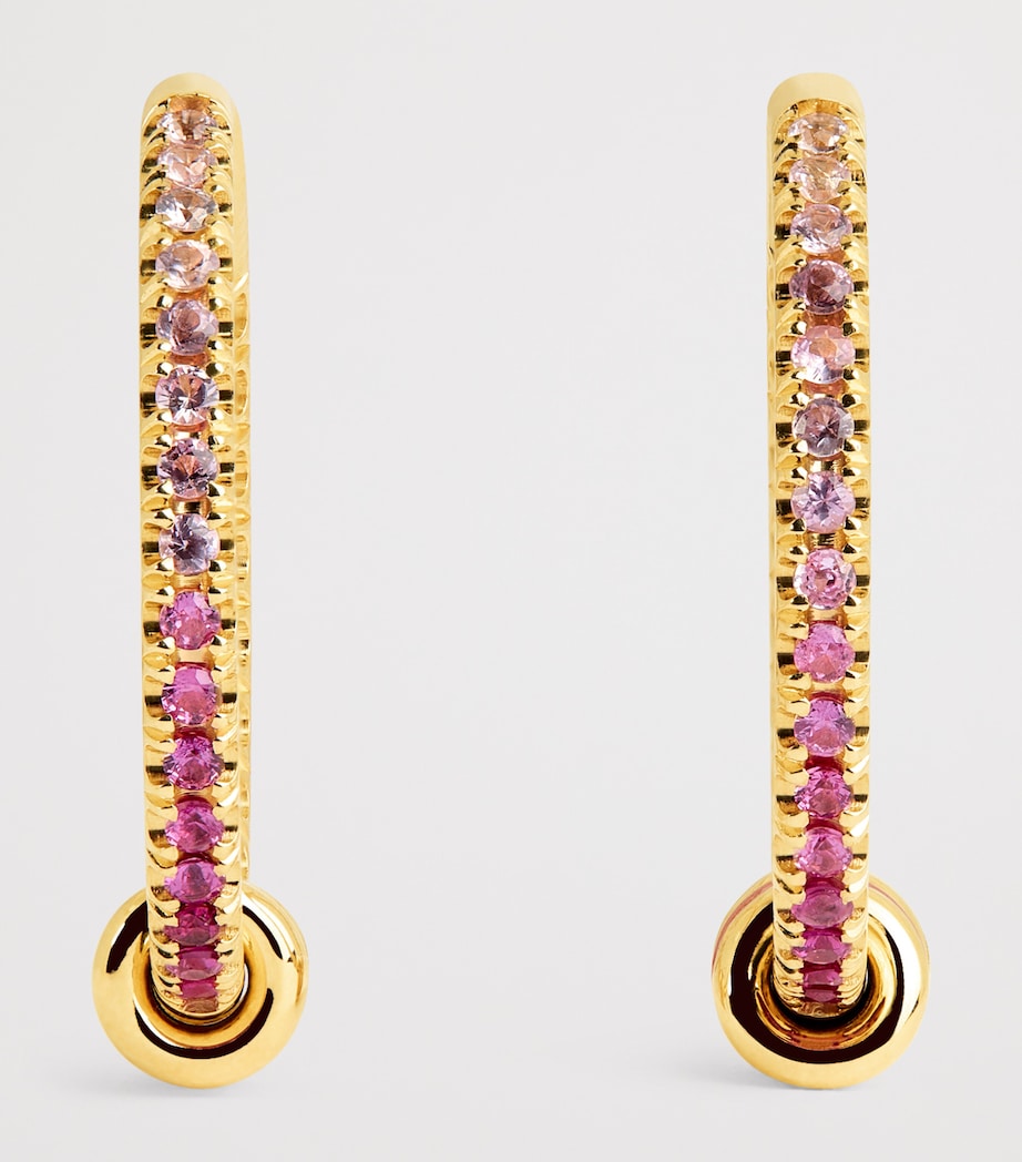 Spinelli Kilcollin mixed gold and sapphire demi hoop earrings - British product