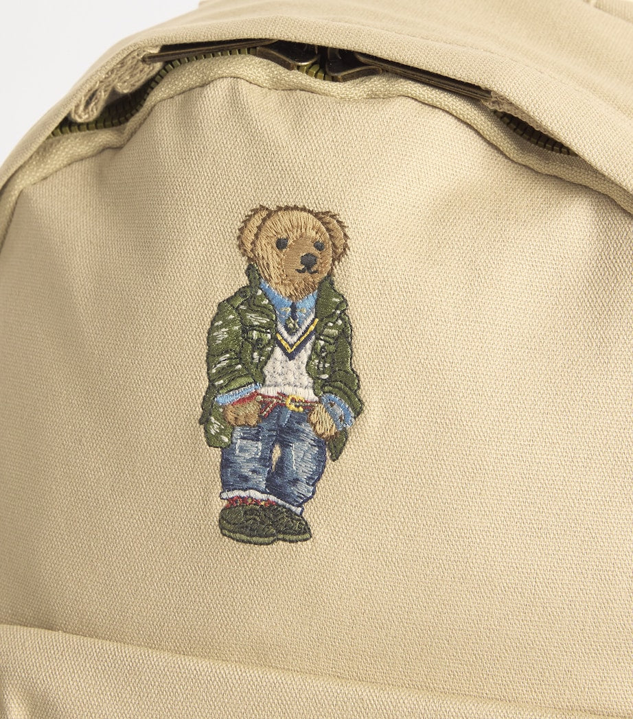 Ralph Lauren kids backpack with cotton bear embroidery, UK version