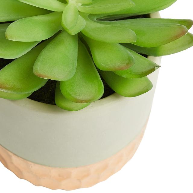 M&S Artificial Succulent in Metallic Pot 21X43.8cm