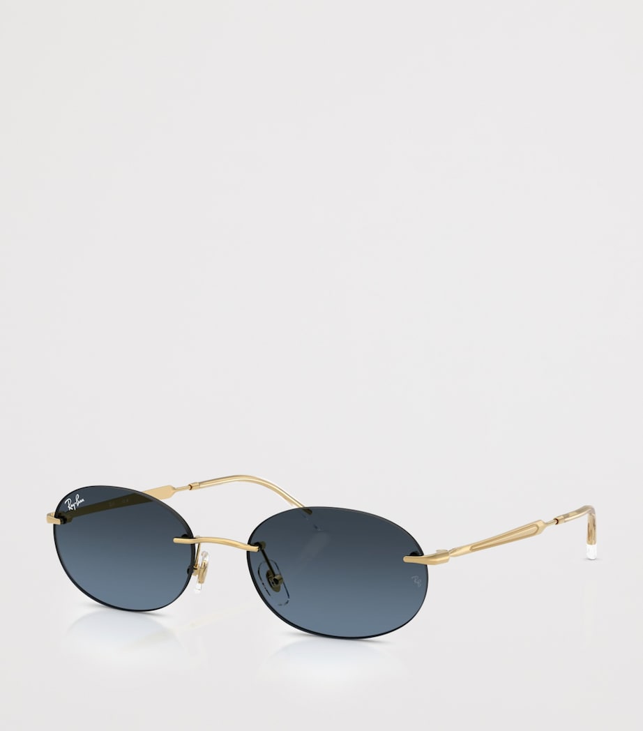 Ray-Ban metal oval sunglasses RB3767, UK version