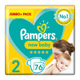 Pampers New Baby Nappies Size 2, Jumbo+ 76 Pack Nappies & Wipes Costco UK