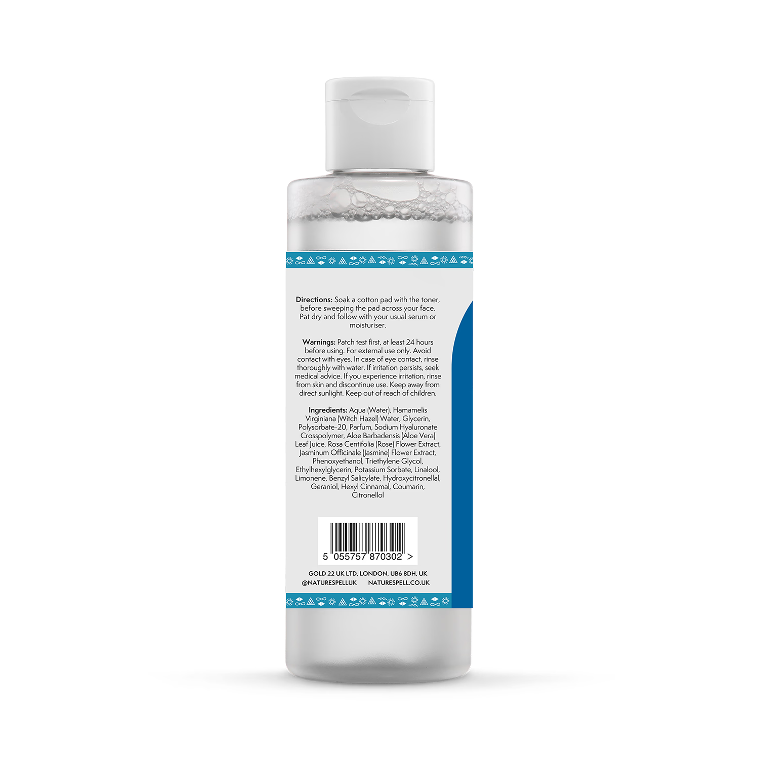 Nature Spell hyaluronic acid witch hazel facial toner 200ml, UK version