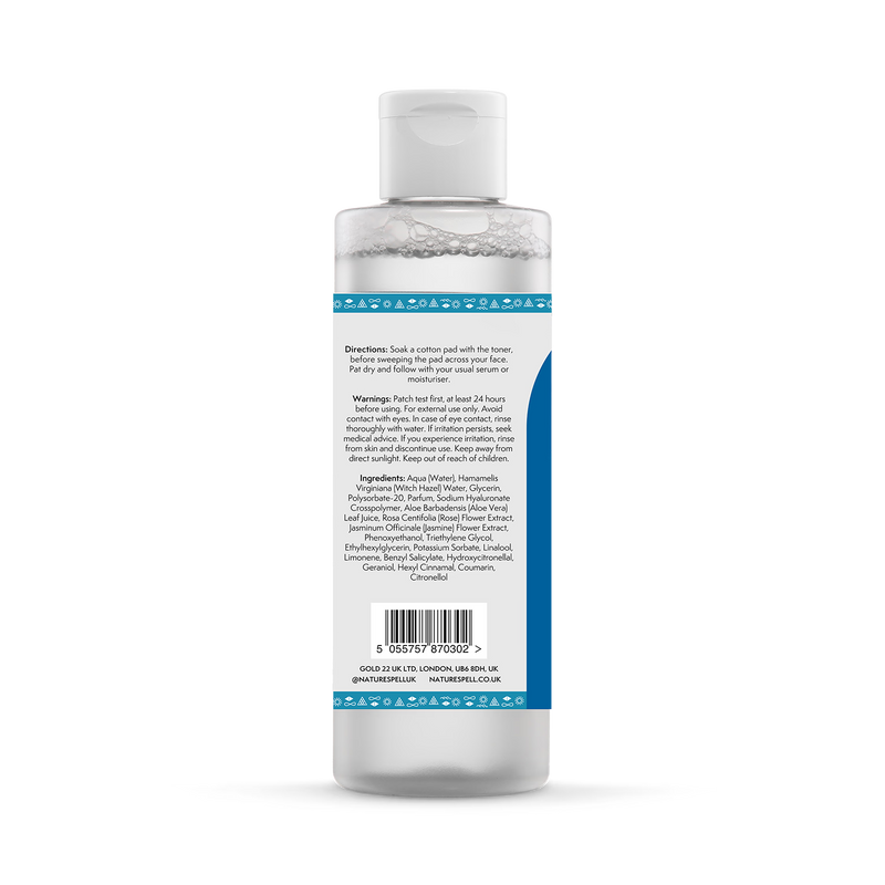 Nature Spell hyaluronic acid witch hazel facial toner 200ml, UK version