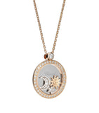 Chopard Happy Diamonds rose gold pendant with diamond sun star moon, imported from the UK