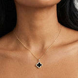 MUCHV gold plated reversible clover necklace - British product