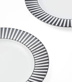 Prada stripes dessert plates 22cm, imported from the UK