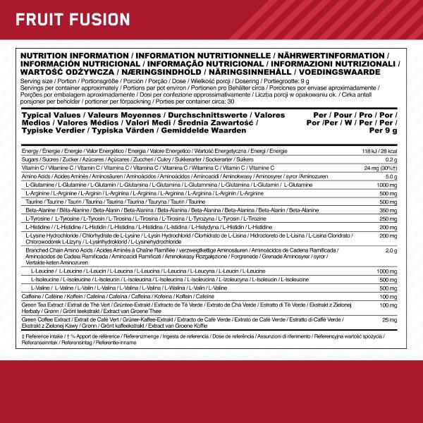 Optimum Nutrition Amino Energy - Fruit Fusion 270G GOODS Superdrug   