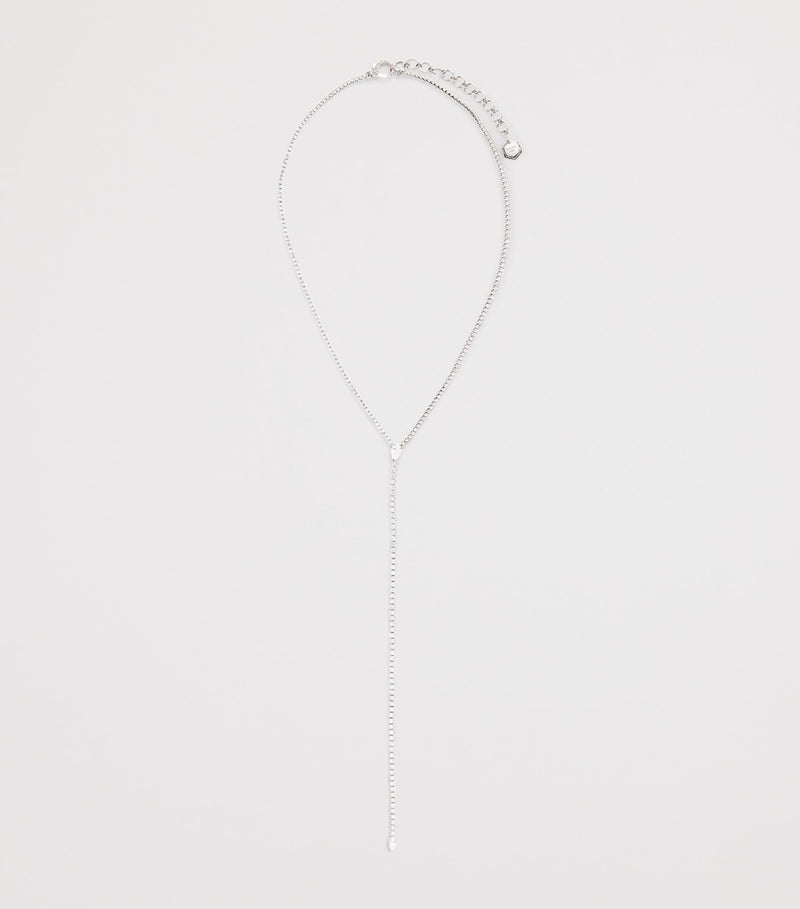 SHAY white gold diamond thread Y necklace, imported from the UK