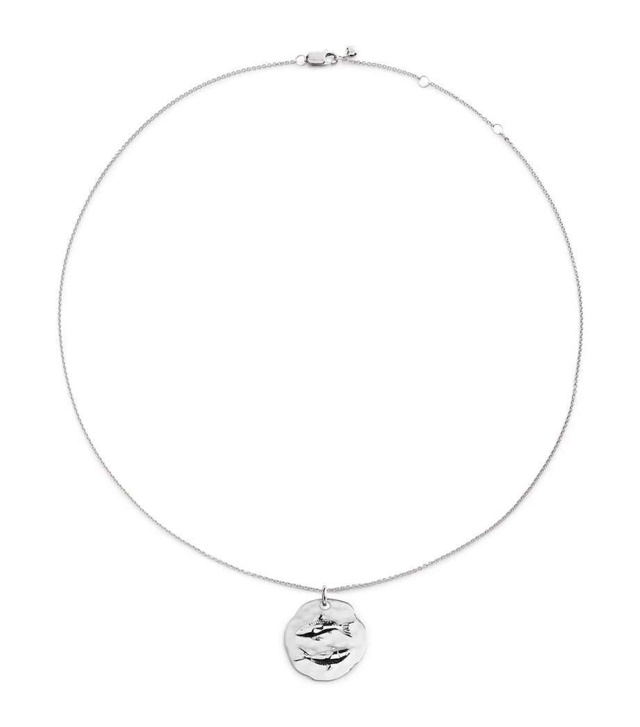 Monica Vinader sterling silver Pisces zodiac necklace (British brand)