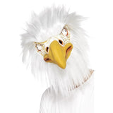 Smiffys white latex eagle mask with fur - British product