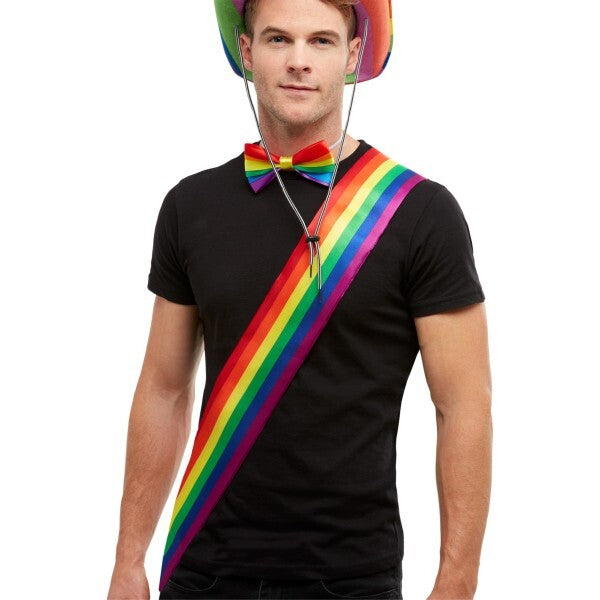 Smiffys rainbow sash costume accessory multi-coloured (British brand)