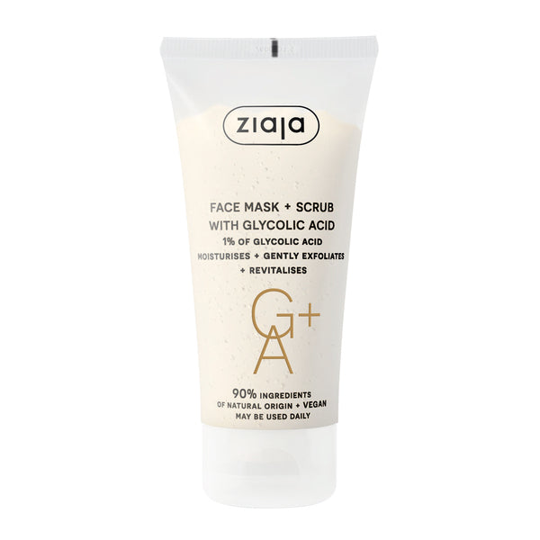 Ziaja face mask and scrub glycolic acid 55ml - British product