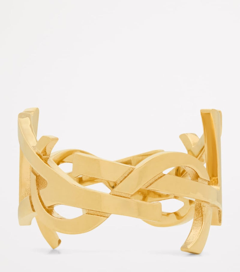 Saint Laurent Cassandre scarf ring gold-tone brass (British brand)