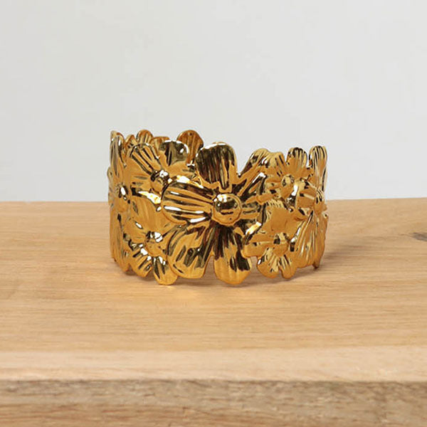 Izabel London floral metallic bracelet, imported from the UK