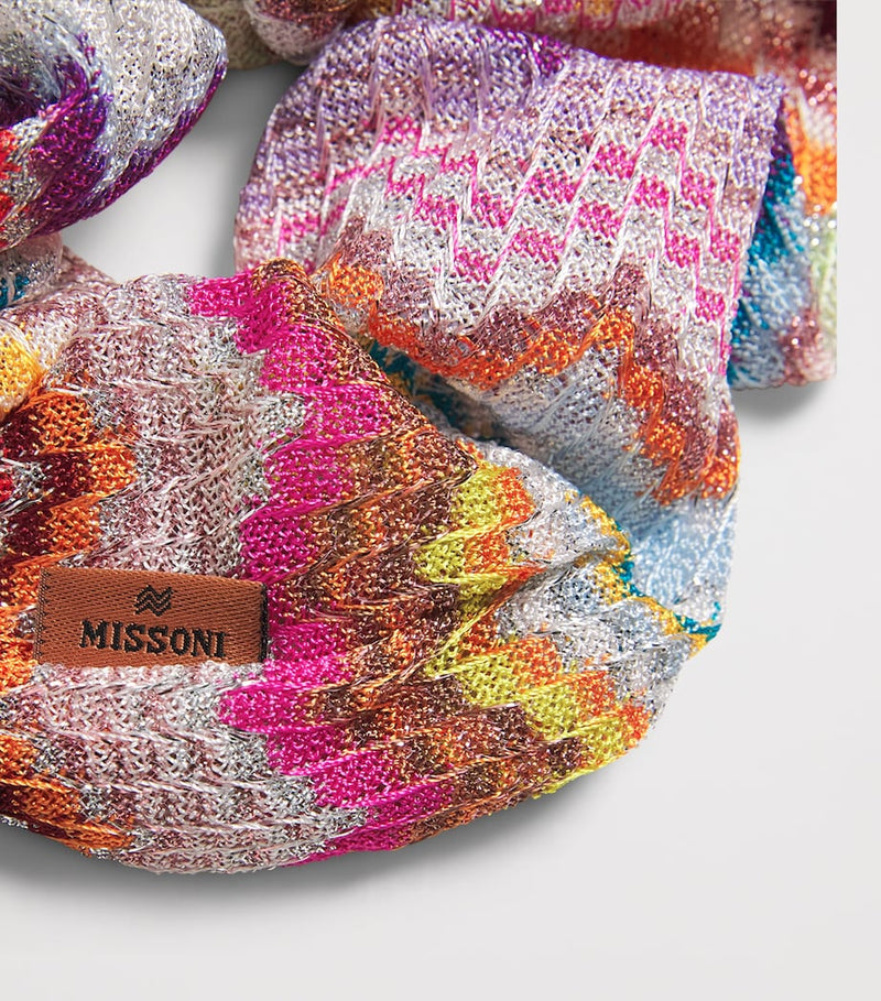 Missoni zigzag scrunchie metallic thread - British product