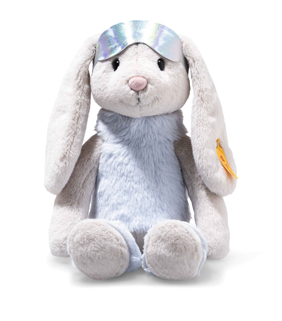 Steiff Hoppie Rabbit plush toy in ski outfit 30cm, imported from the UK