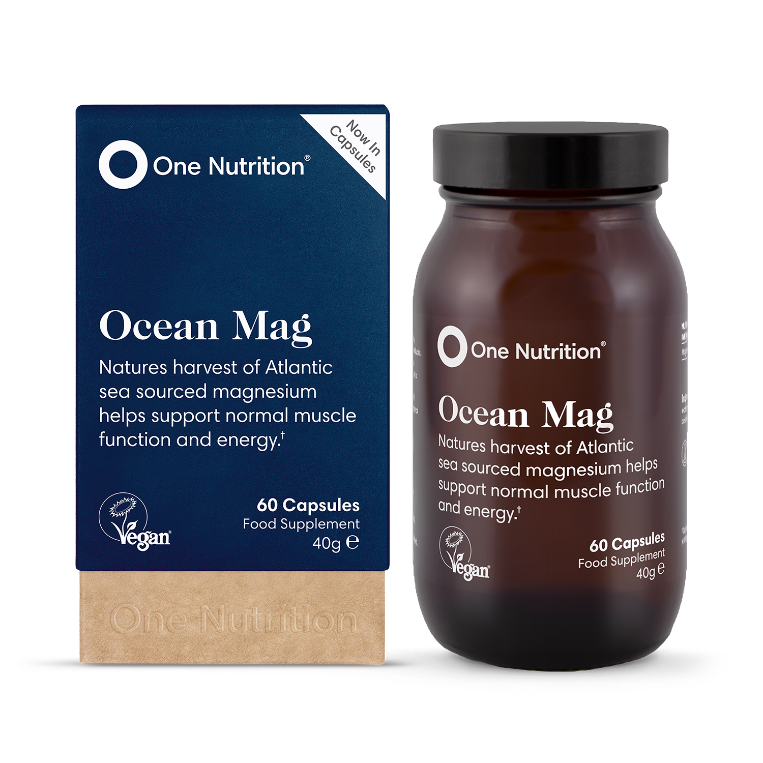 One Nutrition Ocean Mag magnesium supplement 60 capsules - British product