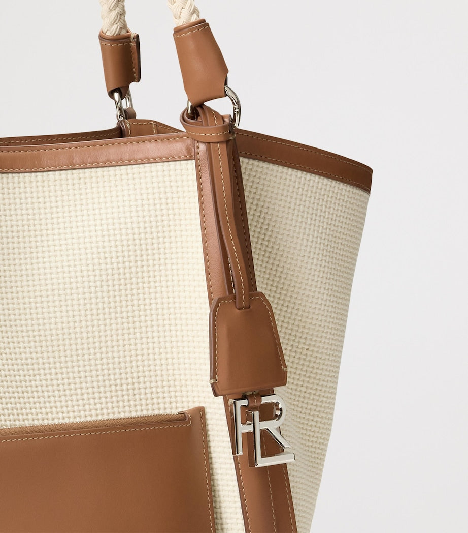 Ralph Lauren woven calfskin-trim RL 888 tote bag, UK version