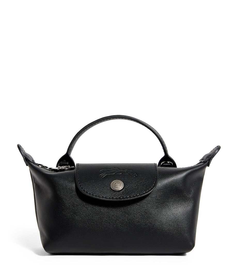 Longchamp Le Pliage Xtra leather pouch extra-small, imported from the UK