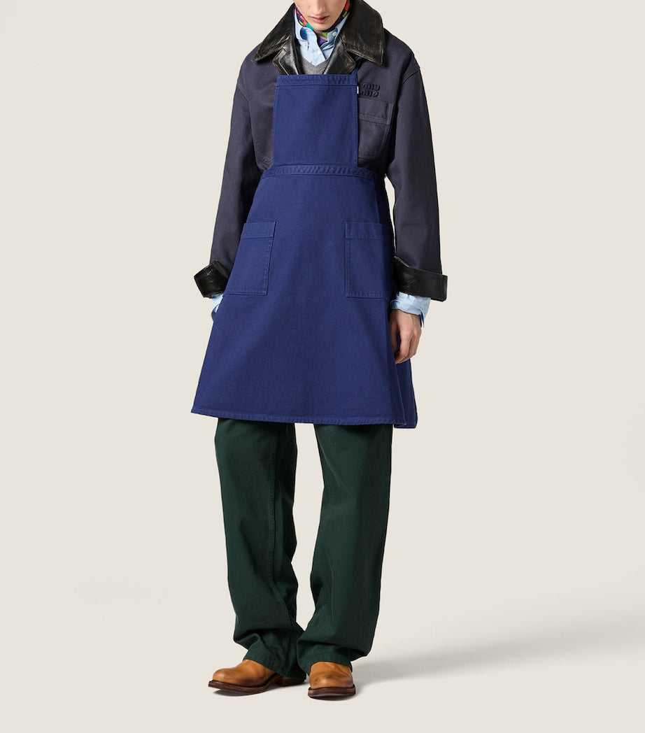 Miu Miu garment-dyed gabardine apron - British product