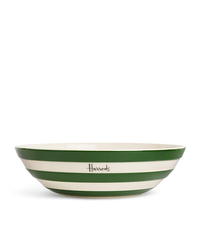 Harrods Harrods Cornish Stripe Pottery Serving Bowl 30.5cm- Buy online at McGrocer