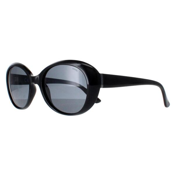 INVU B2022 black grey polarised women sunglasses oval frame, UK version