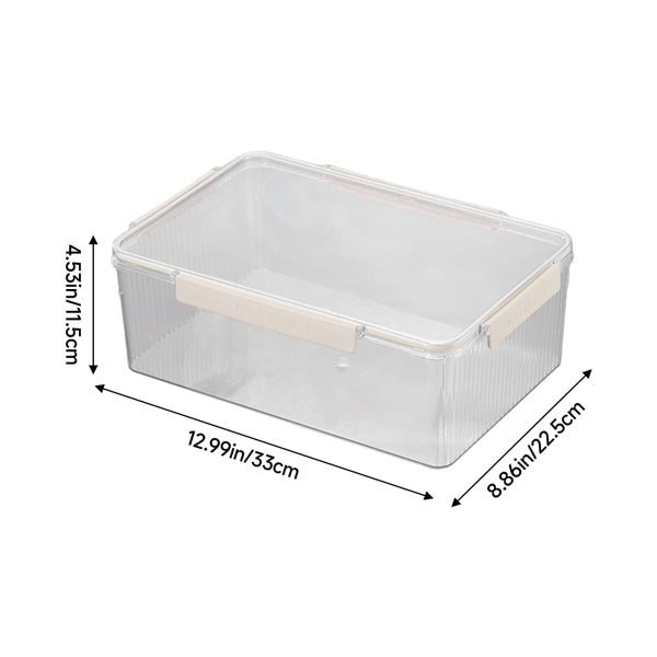 Livingandhome transparent badge storage box with cream finish, imported from the UK