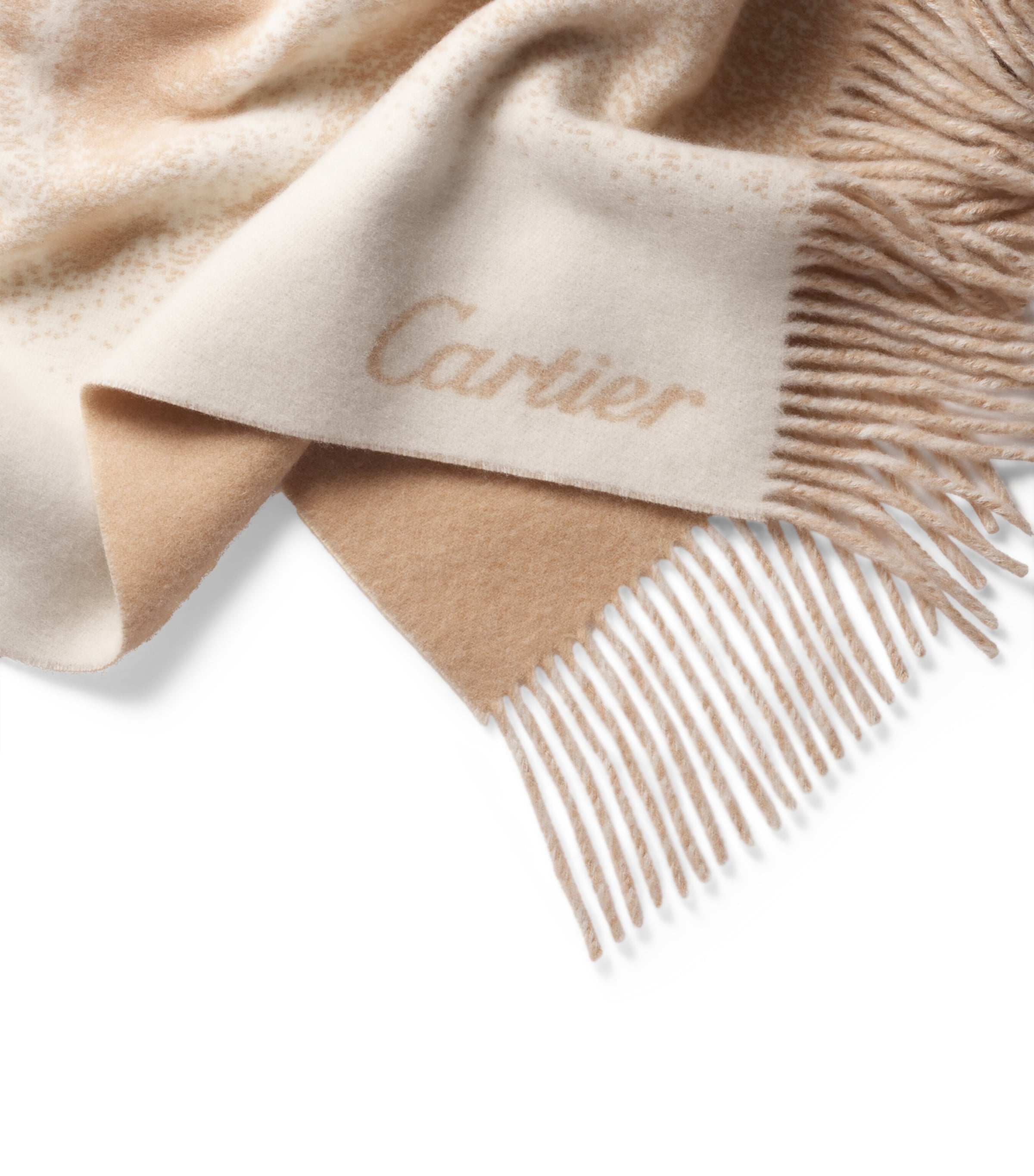 Cartier cashmere Reflecting Panthère de Cartier blanket 190cm x 140cm - British product