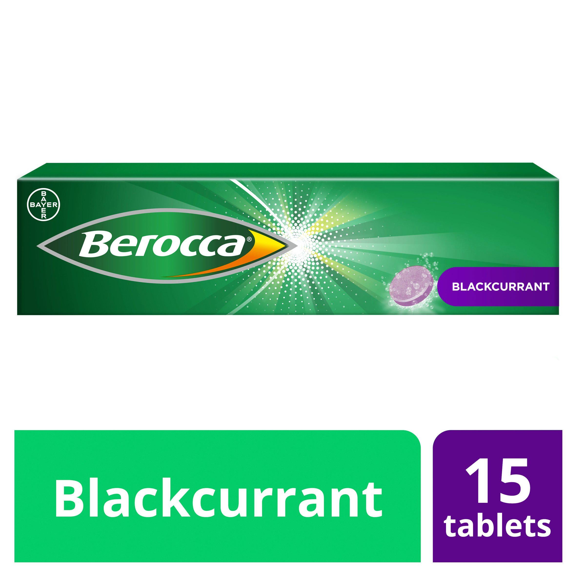 Berocca Blackcurrant Flavour Effervescent Tablets x15 GOODS Sainsburys   