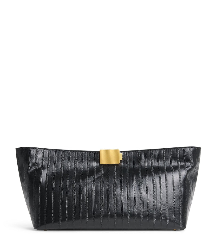 Camilla and Marc embossed leather poppy clutch bag (British brand)