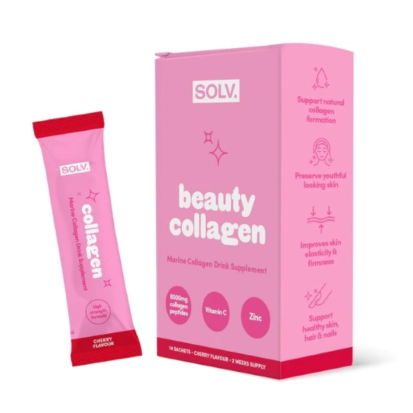 SOLV Cherry Liquid Marine Collagen Sachet 16ml (14 Pack) GOODS Superdrug   