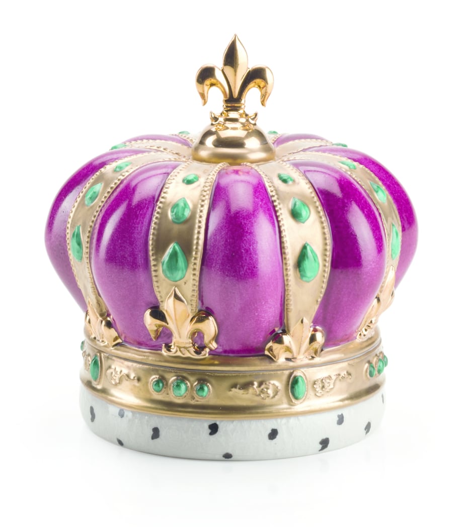 Villari Royal Crown Candle hand-painted - British product