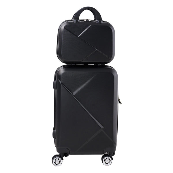 Livingandhome 2pcs ABS hard shell suitcase set 20in and 14in - British product