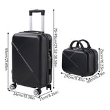 Livingandhome 2pcs ABS hard shell suitcase set 20in and 14in - British product